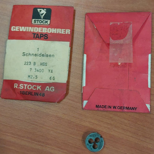 Metric Thread Die M2.5 HSS, 73400